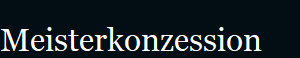 Meisterkonzession